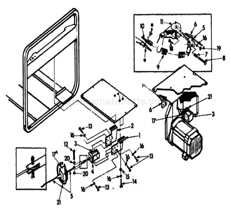 Page G Diagram and Parts List for 9404-1  Briggs and Stratton Generator